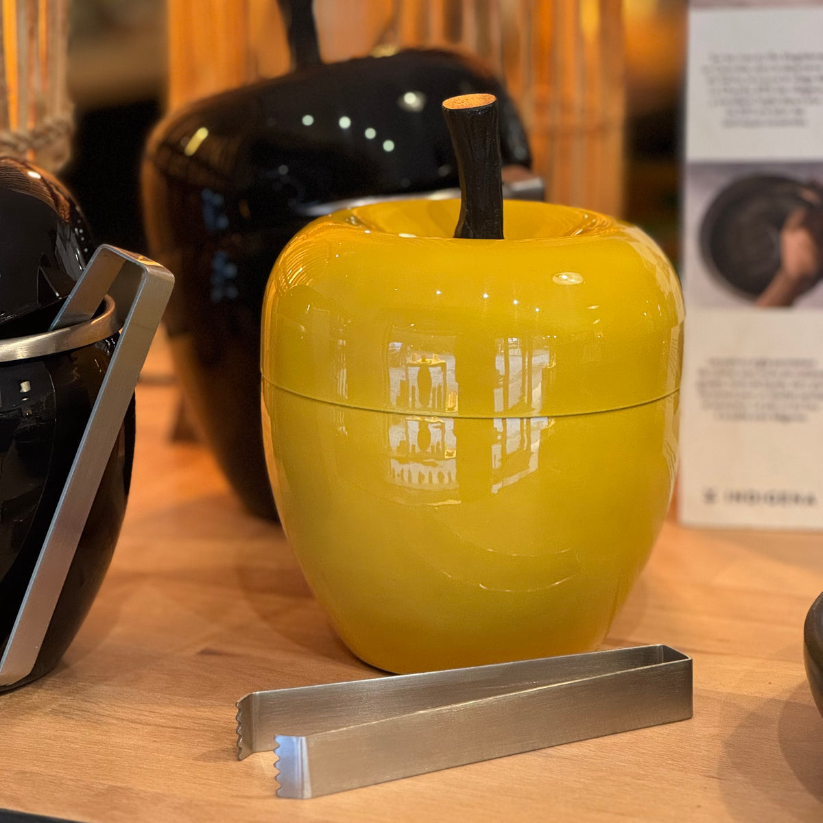 Seau à glaçons pomme APPLE Jaune Moutarde - L'essentiel