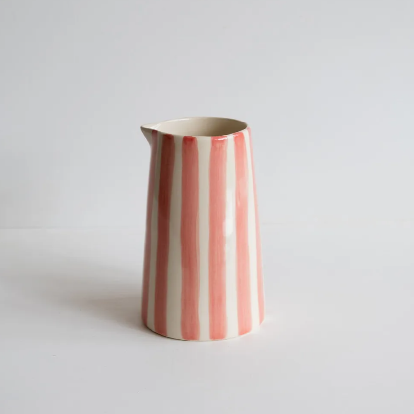 Grand pichet rayé Candy Stripe - L'essentiel