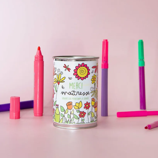 Kit à semer "Merci Maitresse" déjà colorié