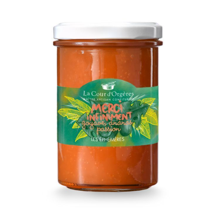 Confiture "merci infiniment" (goyave, ananas, passion)