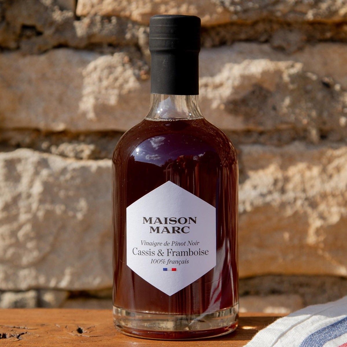 Vinaigre de Pinot Noir, cassis et framboise