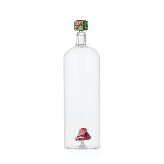Bouteille en verre Père Noël avec hotte – Collection Christmas Tales