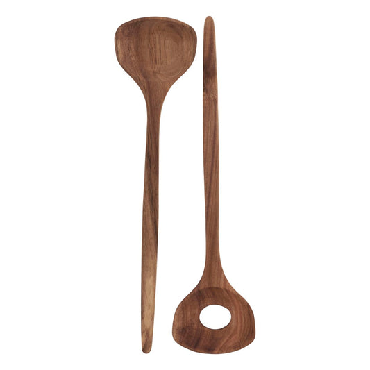 Couverts à salade en acacia