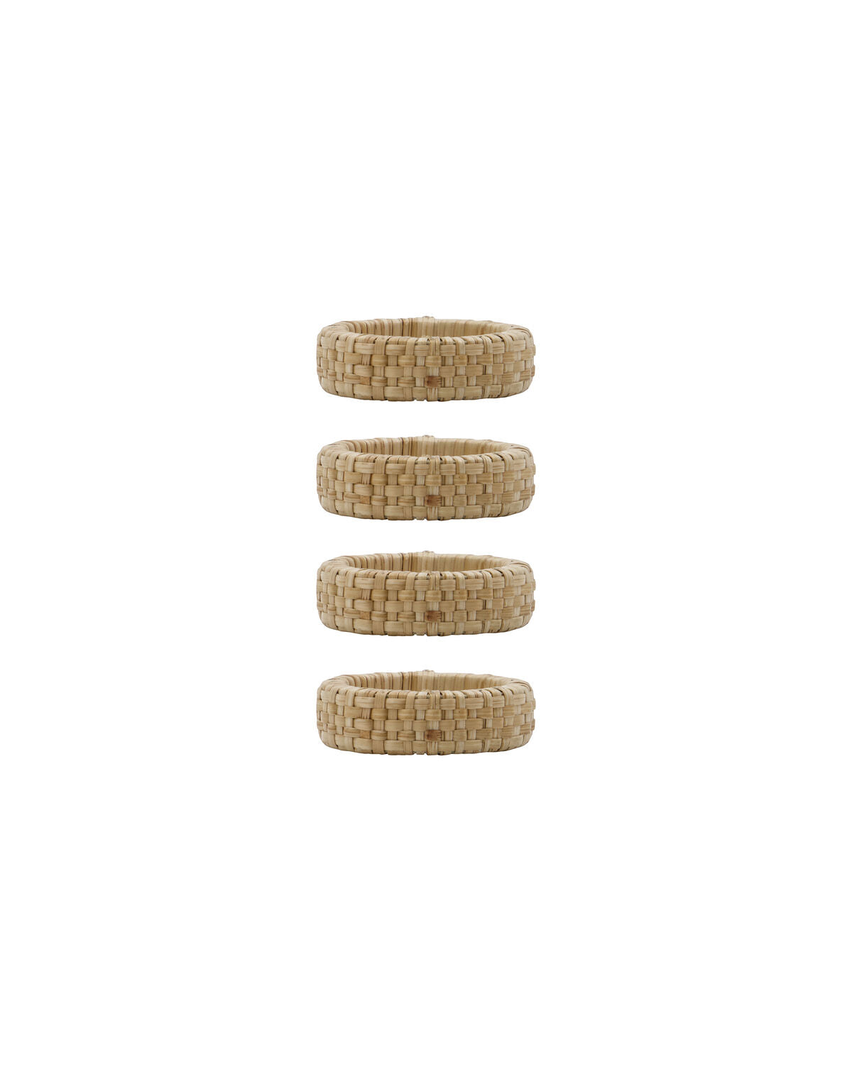 Set de 4 ronds de serviette en bambou