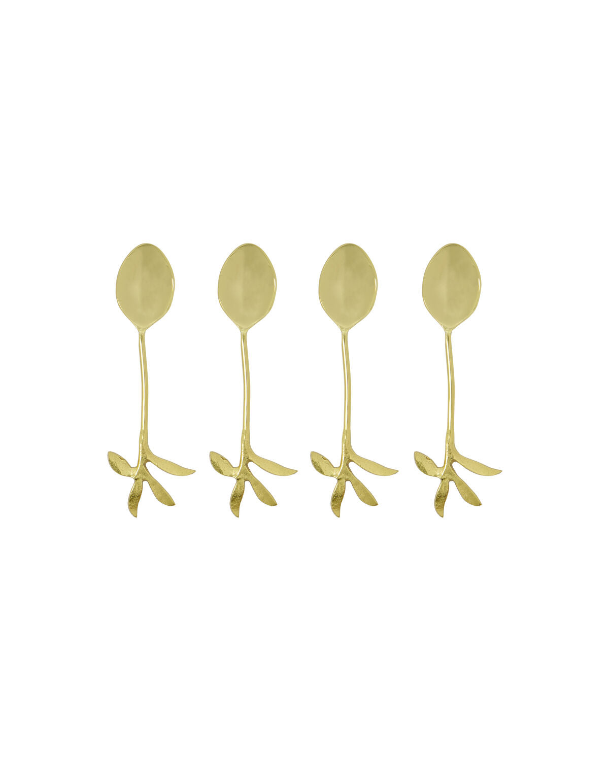Set de 4 petites cuillères – Finition or vieilli