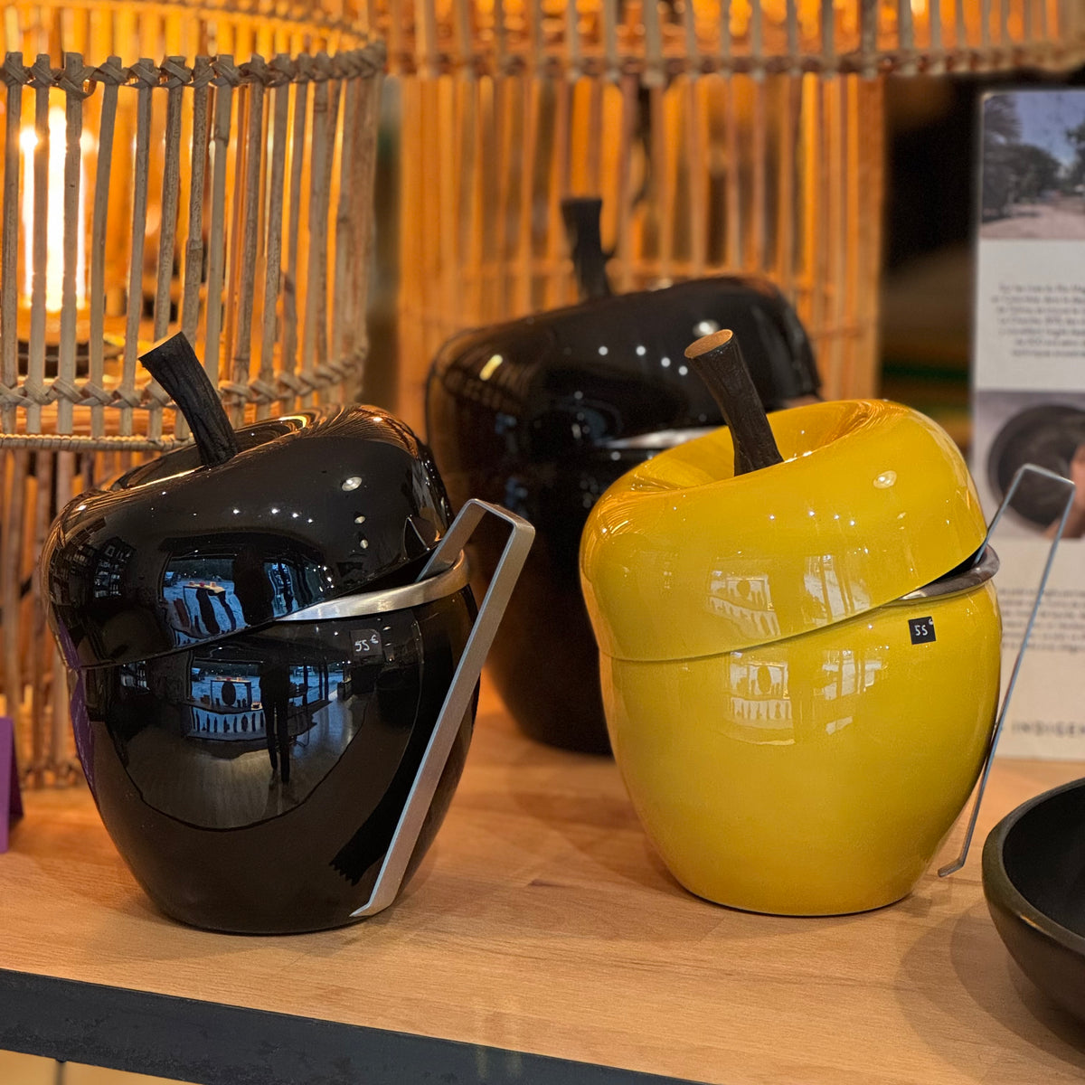 Seau à glaçons pomme APPLE Jaune Moutarde - L'essentiel