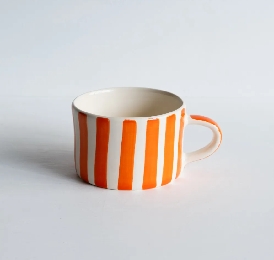 Tasses à déjeuner rayées (différents coloris) - L'essentiel