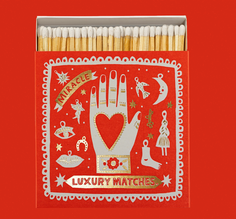 Boîte d’allumettes carrée  – Design illustré - L'essentiel