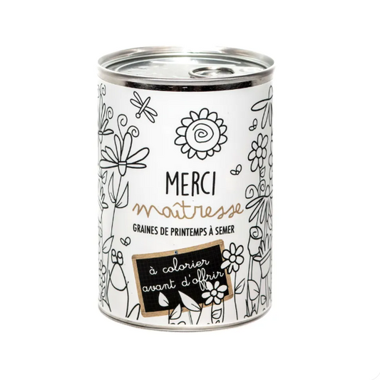 Kit à semer "Merci maîtresse - À colorier"