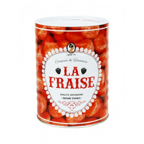 Conserve Fraises – 180 g (réutilisable comme tirelire)