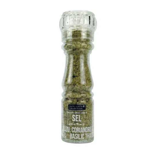 Sel de mer saveur yuzu, coriandre et basilic