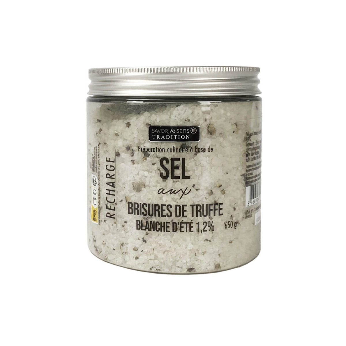 Sel de mer saveur truffe et poivre noir - Moulin et recharge