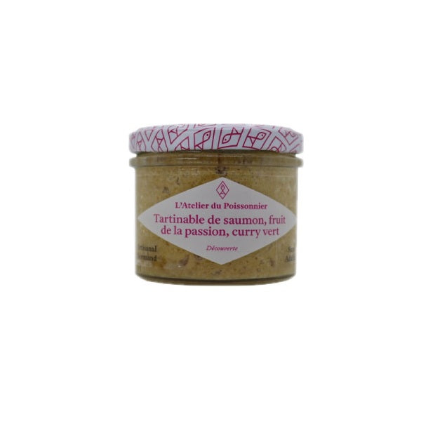 Rillettes de saumon, fruit de la passion, curry vert - L'essentiel
