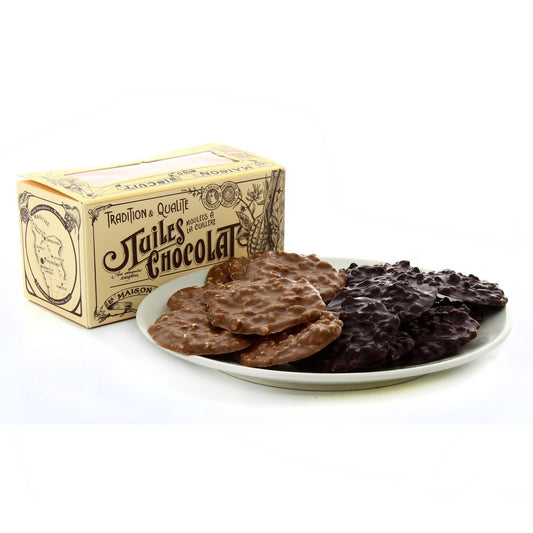 Gâteaux Tuiles chocolat lait et noir - L'essentiel
