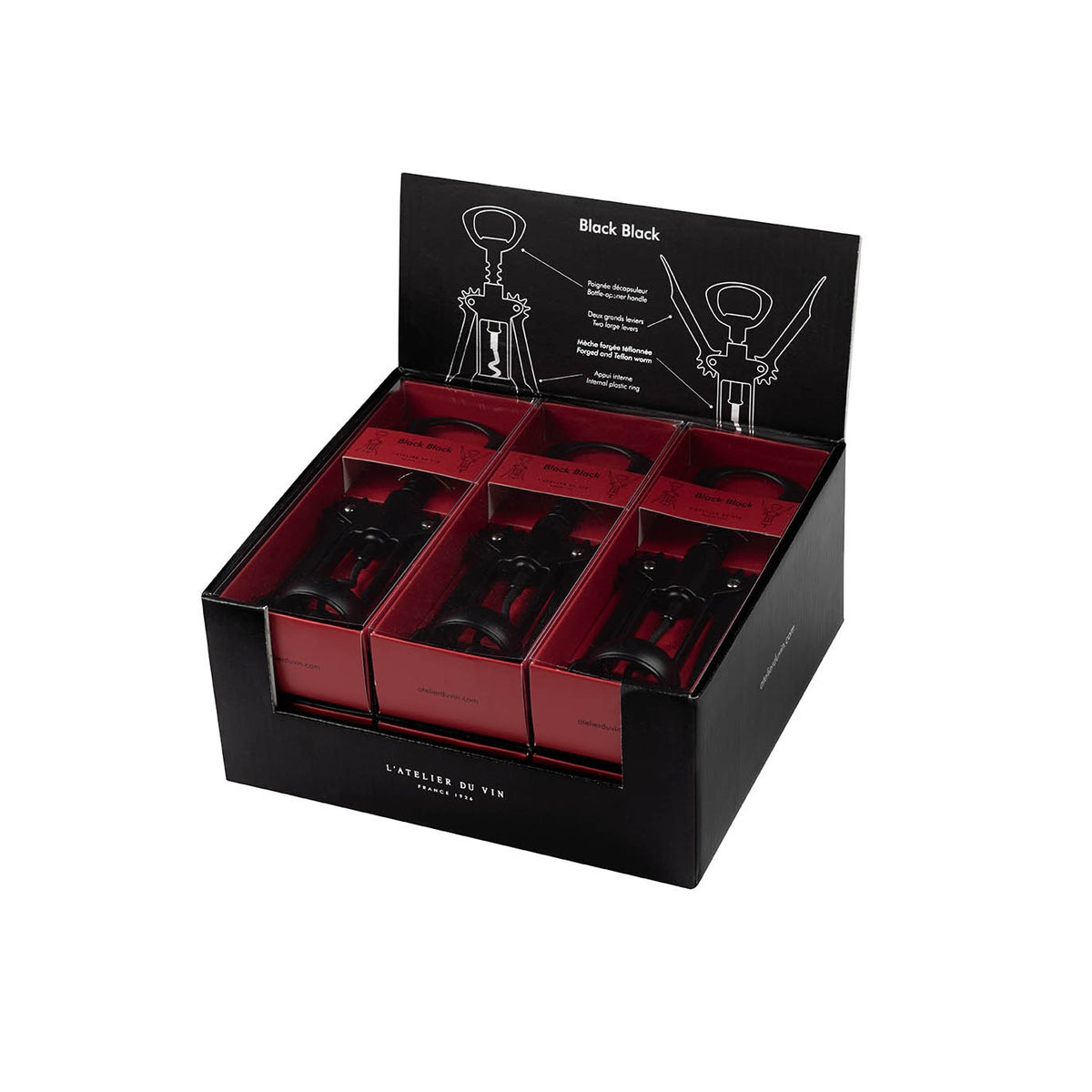Accessoires vin et champagne Tire bouchon "Black Black" - L'essentiel